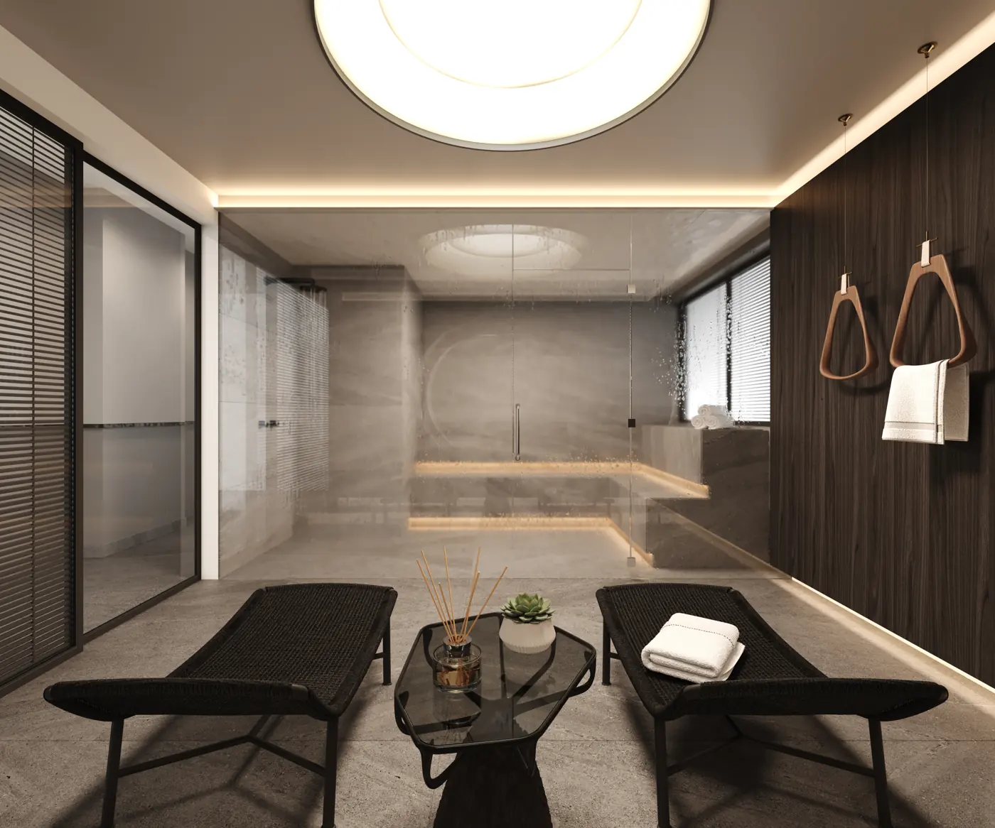 Spa e sauna do Opus Sync